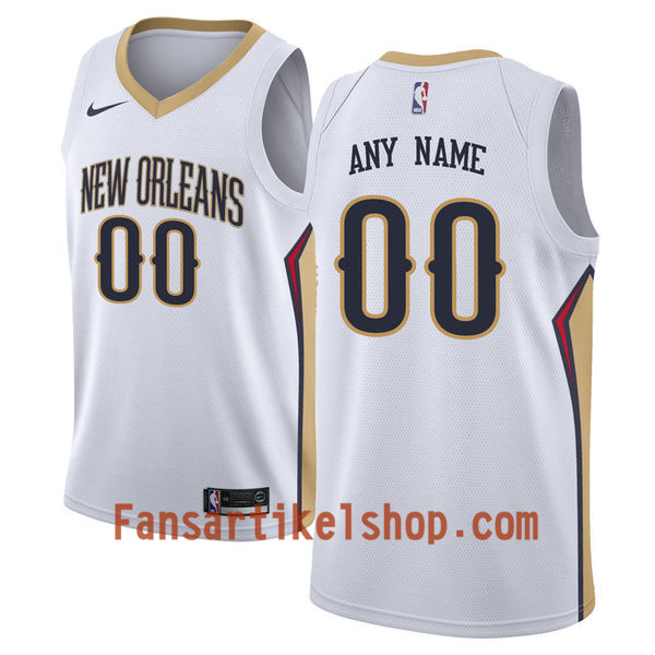 NBA New Orleans Pelicans Trikot Benutzerdefinierte Nike 2017-18 Weiß Swingman - Herren NBA New Orleans Pelicans Trikot Benutzerdefinierte Nike 2017-18 Weiß Swingman - Herren